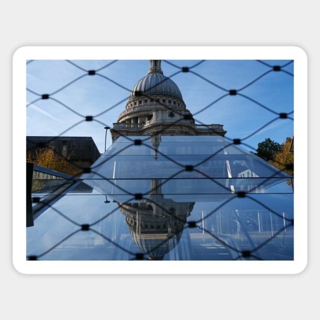 St Paul’s Cathedral reflections Sticker by fantastic-designs